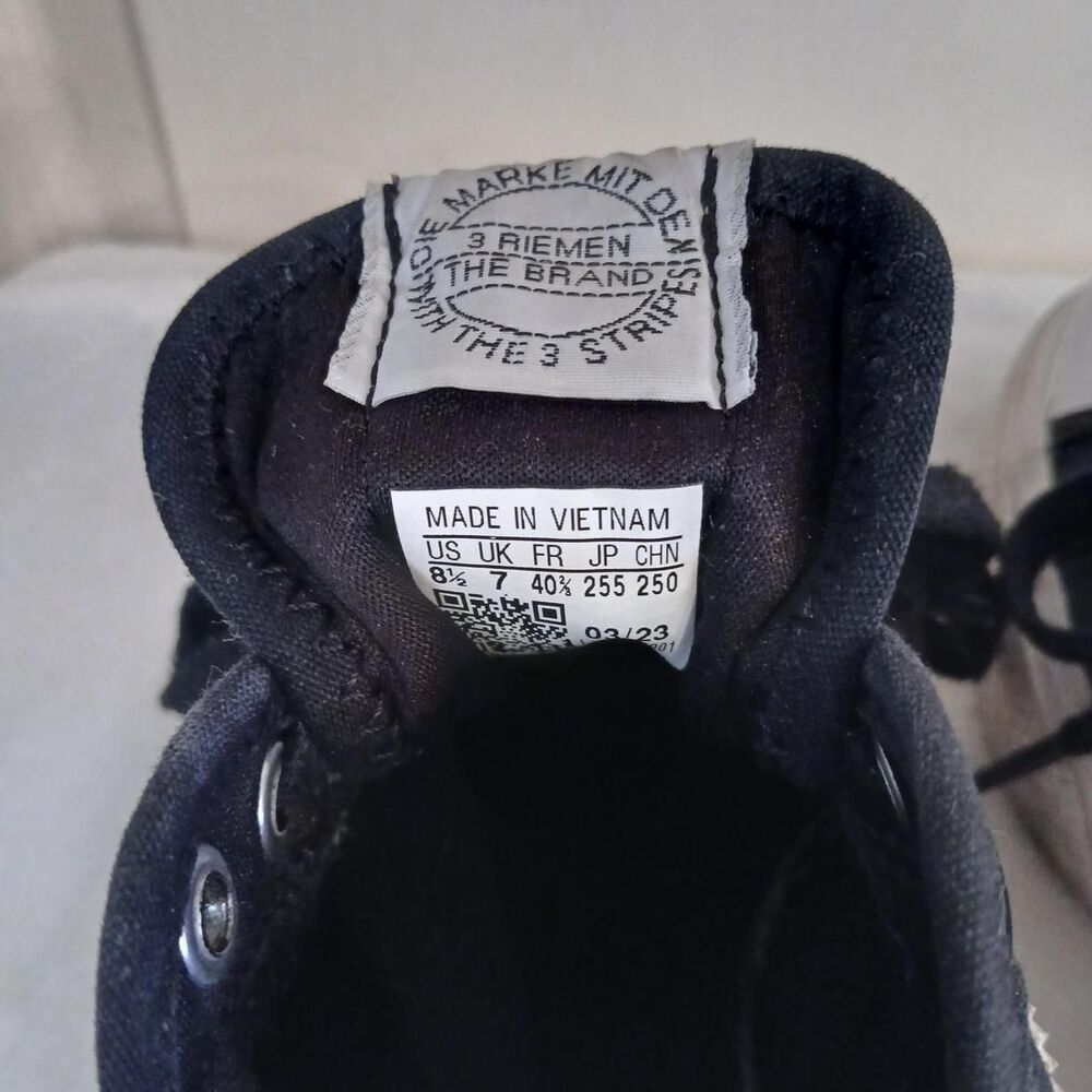 Adidas Nizza Women's Black and White Platform Sneakers Sz 8.5 Grunge Skater - Picture 6 of 7
